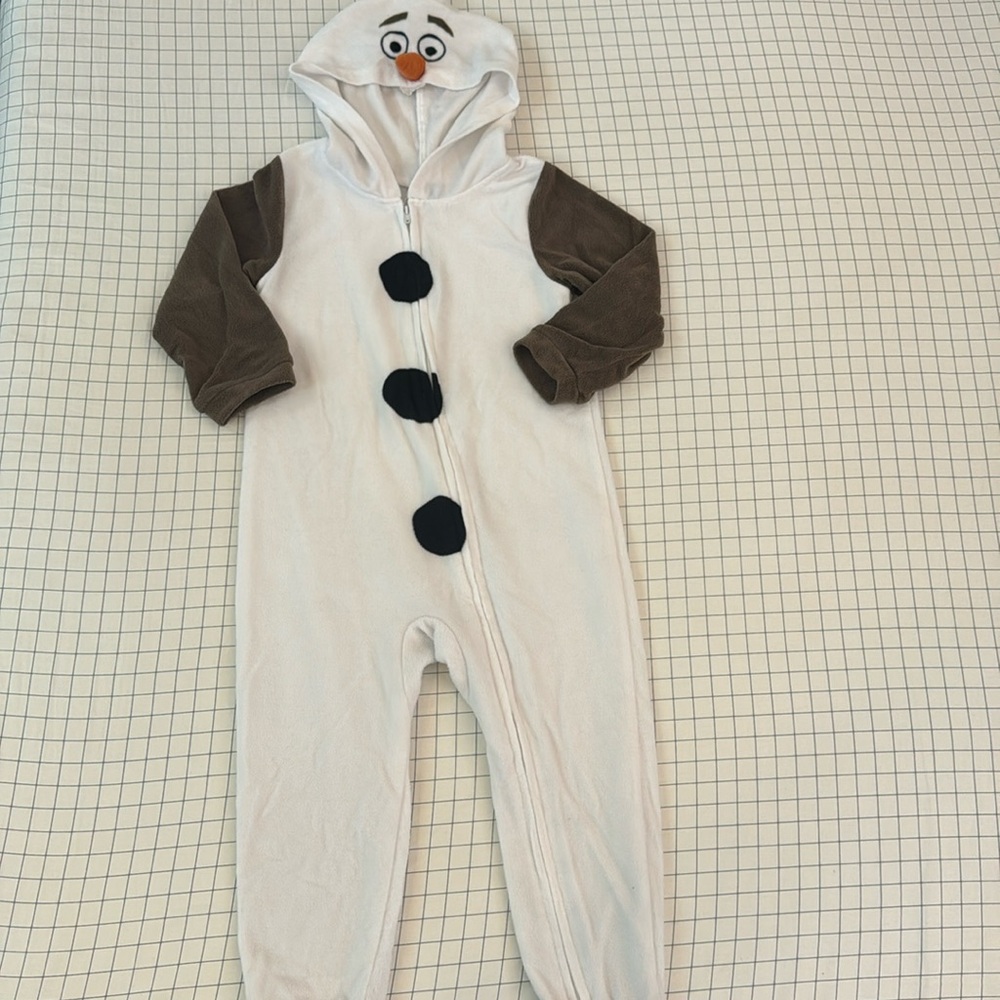 Disney Olaf 4T sleeper pajamas.